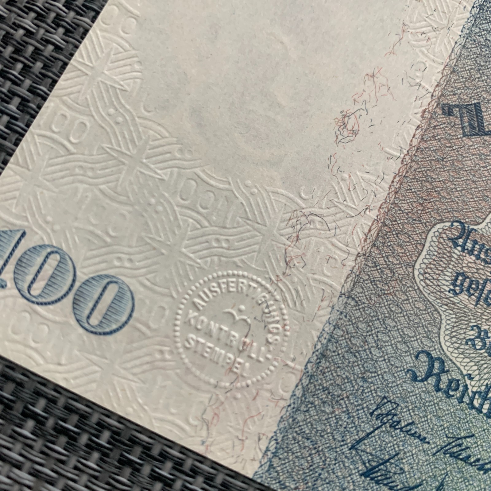 100 NAZI GERMAN Mark SWASTIKA Banknote (1935) P183 WWII, WW2 Currency Money