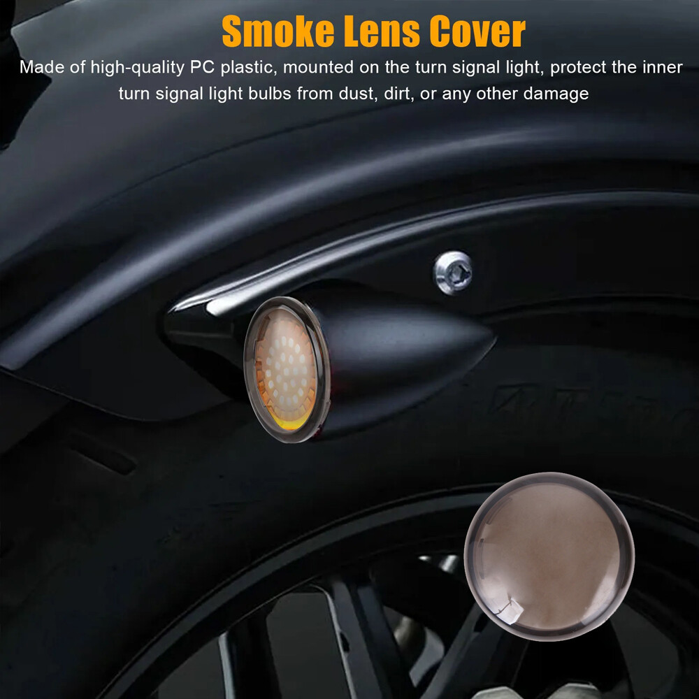 LED Turn Signal Light Smoke Lens For Harley Street Glide Road King Ultra Classic