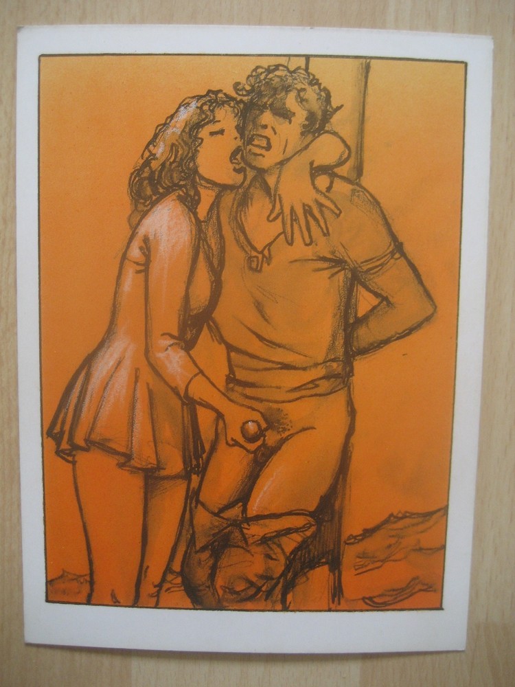 6 Antique Erotic Cards
