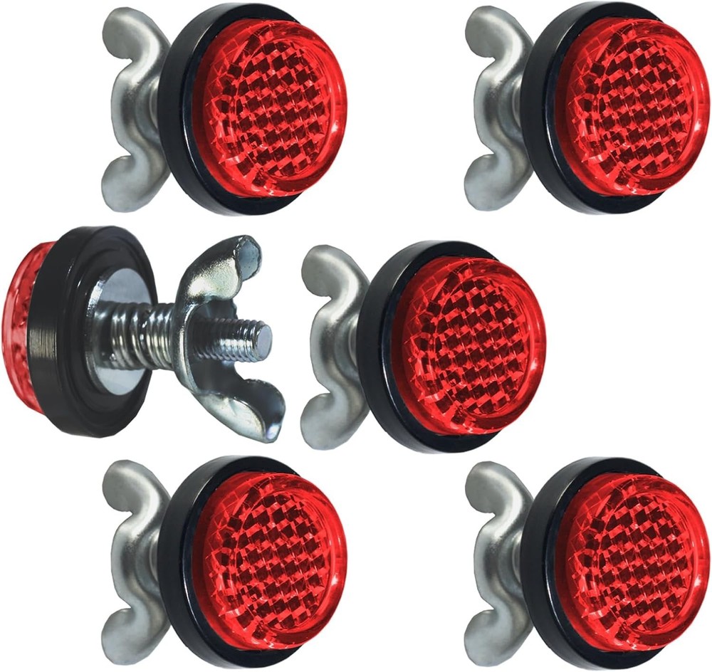 Durable Red Reflectors - Safe Solutions for Nighttime Use on Bikes & Vehicles