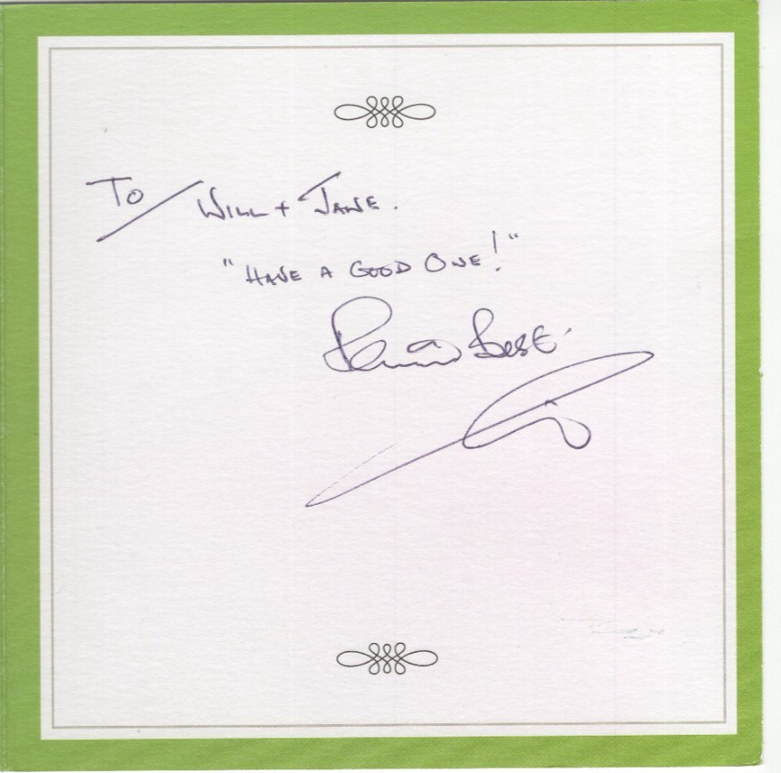 Pete Best Signed Birthday Card / Autographed Beatles Drummer