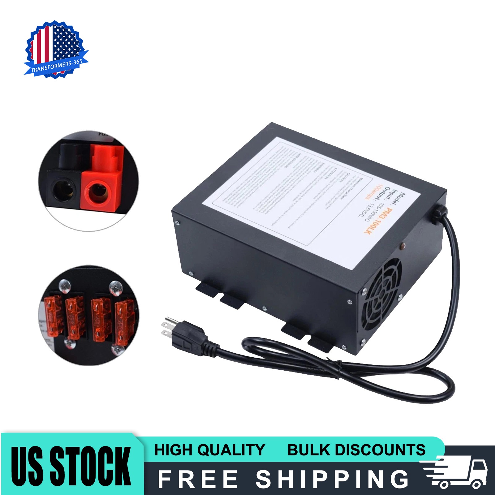 HIGH QUALITY PM3-100LK 100 Amp Power Supply 13V-16V CB Ham Radio Converter