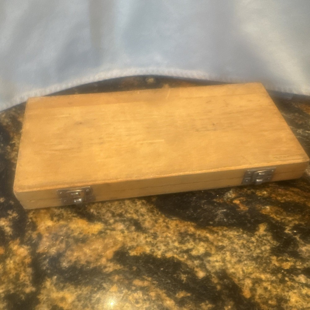 Vintage Tacro Drafting Tool Set in Wooden Case Compasses Engineering Tools