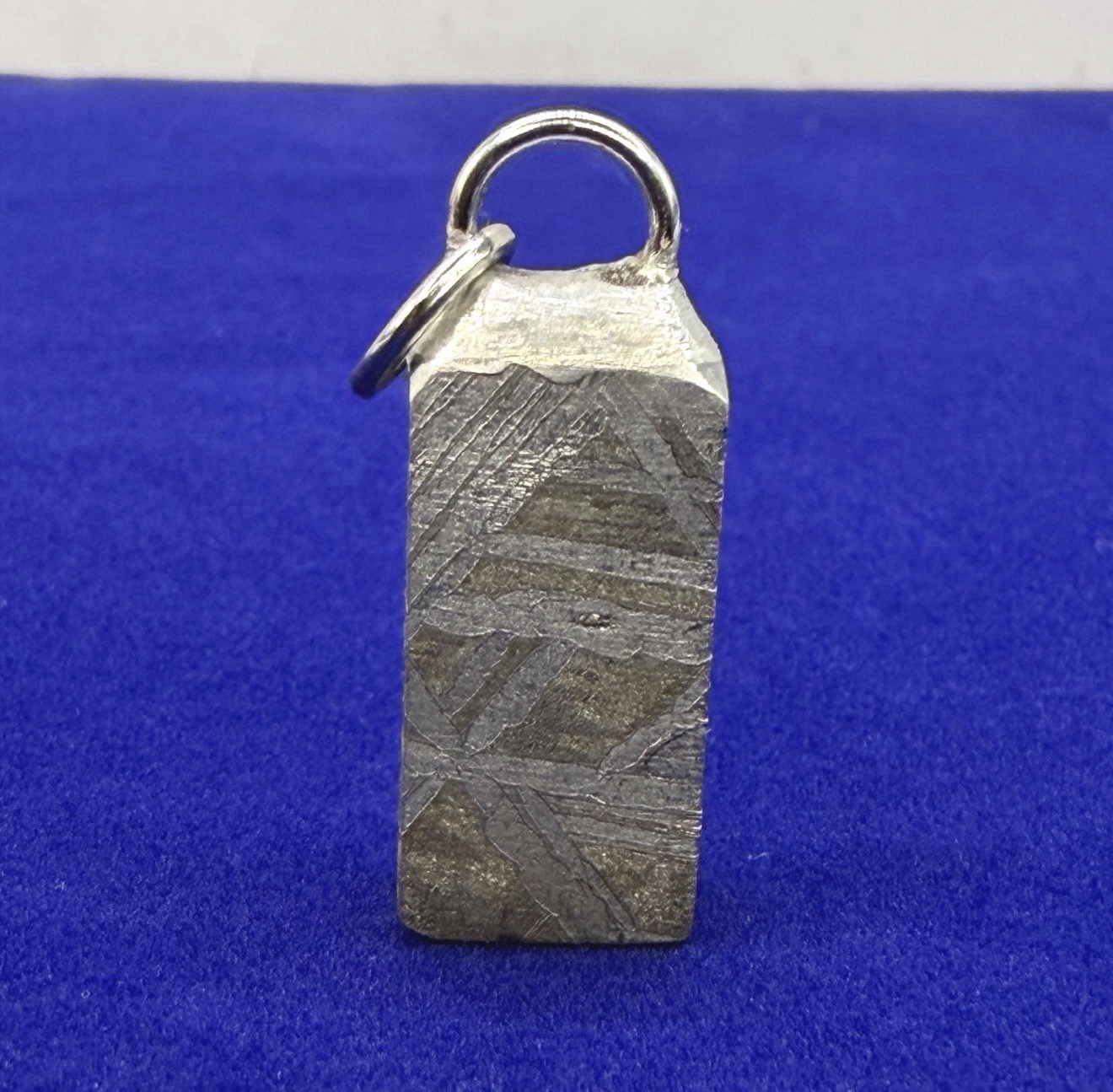 Aletai Meteorite Pendant, Space Jewelry, Etched Iron Widmanstätten 10.10g