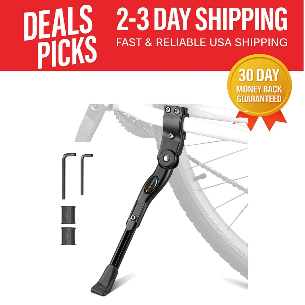 Universal Kickstand for 22-28 Inch Bikes - Adjustable Length & Rust-Resistant