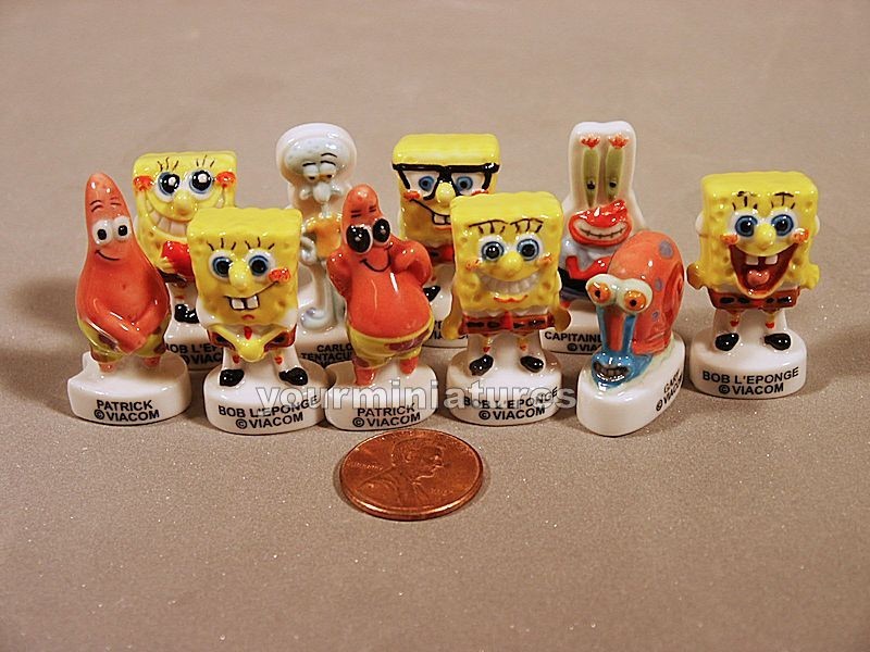 SpongeBob Squarepants and Friends Porcelain Figurines Epiphany Cake Feves