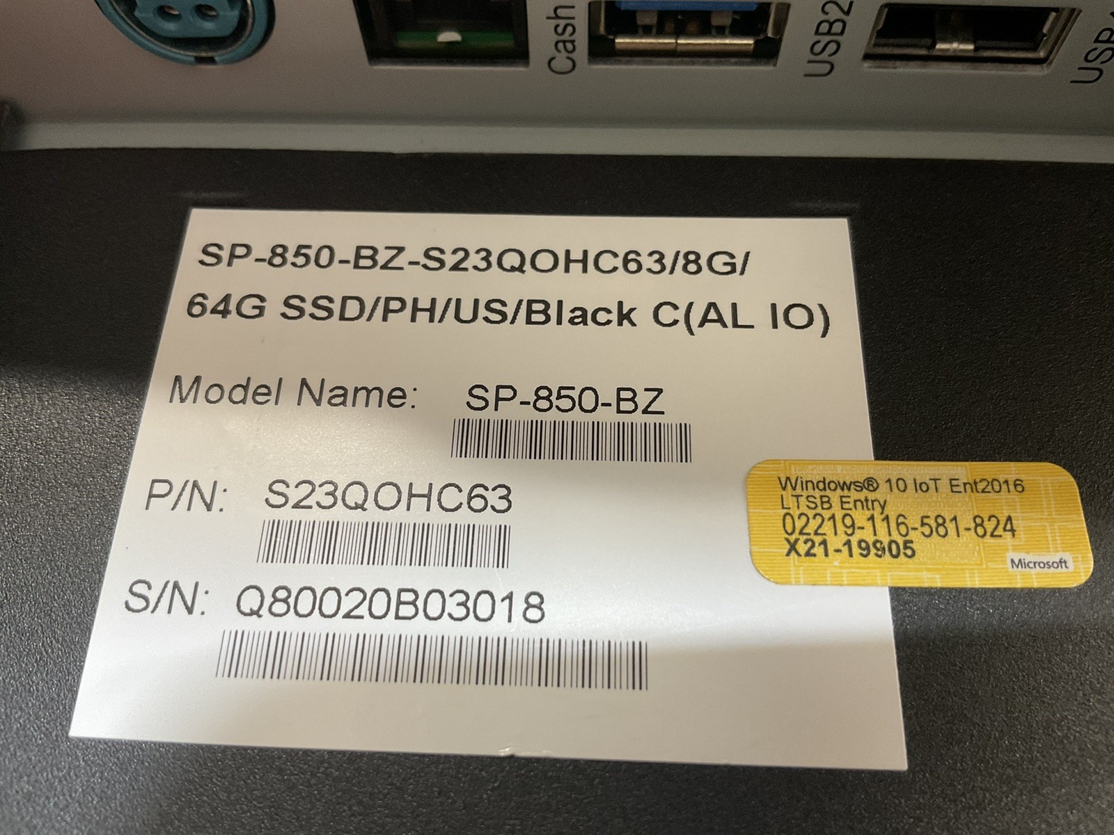 Partner SP-850-BZ -S23QOHC63/POS Touch Terminal Customer Display.JUA2672