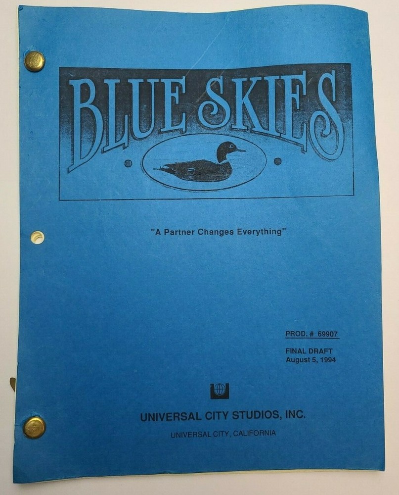 BLUE SKIES / John Peaslee 1994 TV Script, "A Partner Changes Everything"