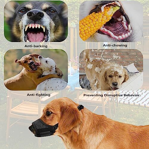 Bozal ajustable para perros, transpirable, antiladridos, pequeño