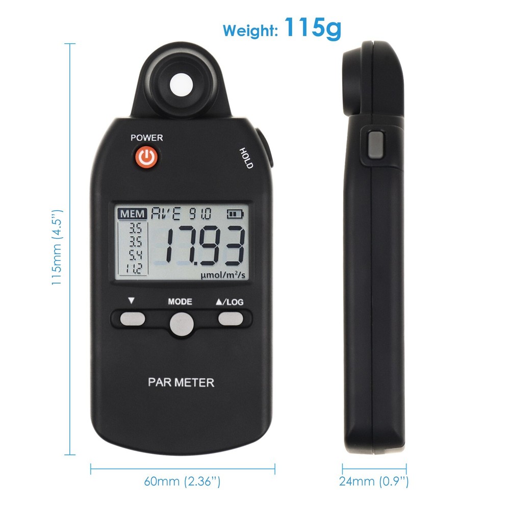 Accurate Quantum Sensor PAR Meter Full-Spectrum PPFD Tester Light Measurement