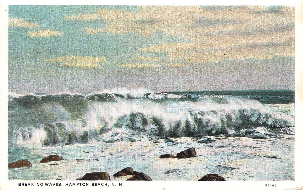 BREAKING WAVES, HAMPTON BEACH, N.H.  - PC2479