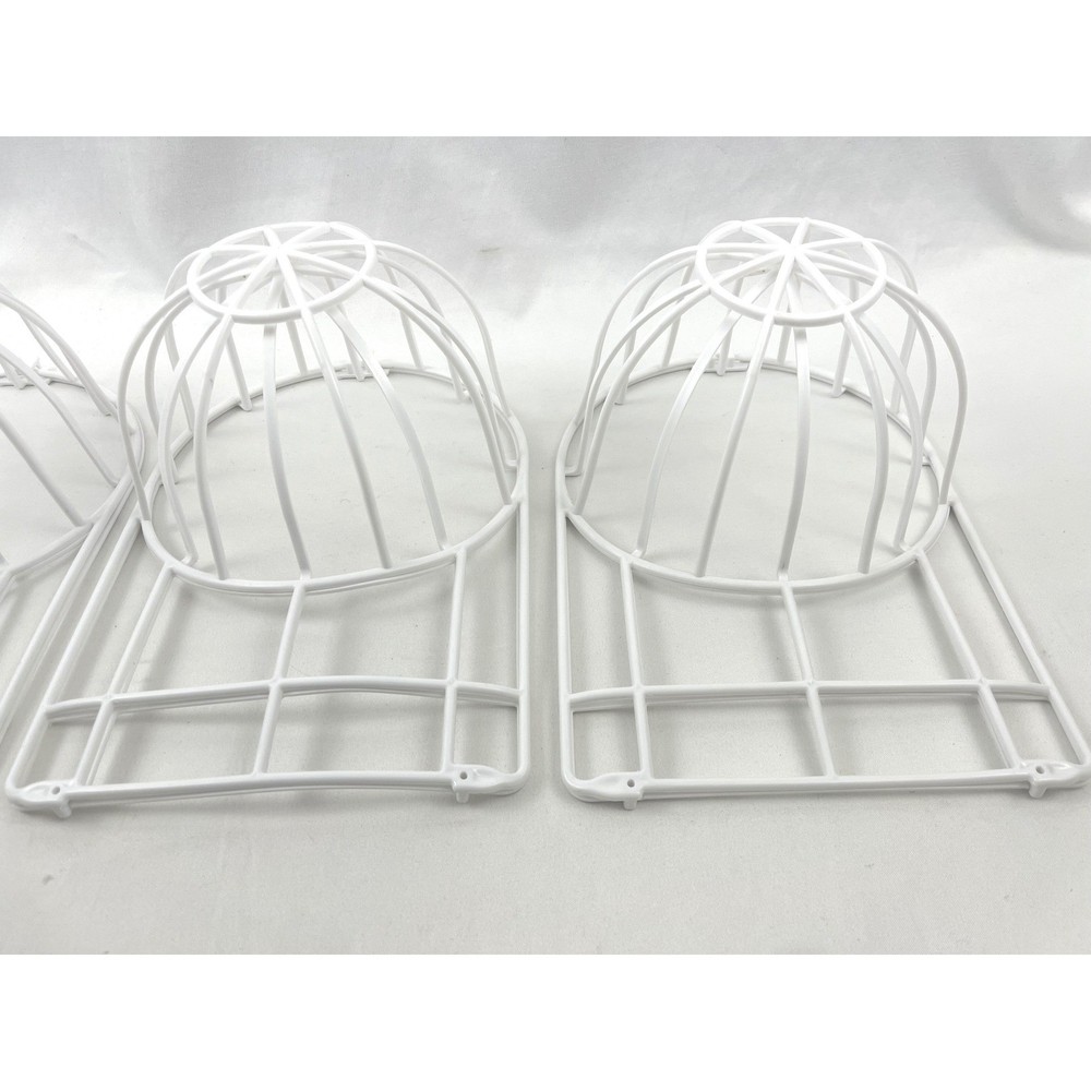 3 Pack White Plastic Baseball Cap Washer Hat Cleaner Shaper Protector Cage
