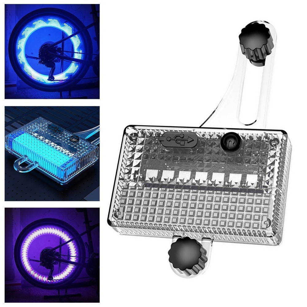 Rechargeable Bicycle Wheel Light Waterproof Design with Multiple Light Modes