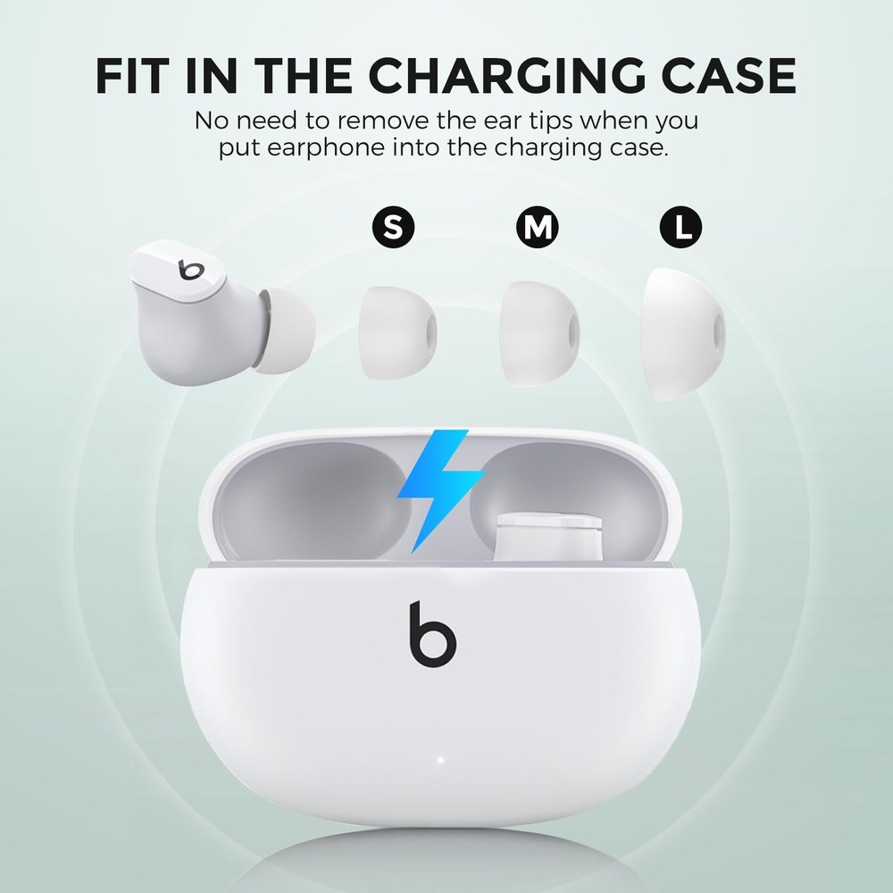 AhaStyle Ear Tips for Beats Studio large, 2 Large+2 Medium+2 Small, White