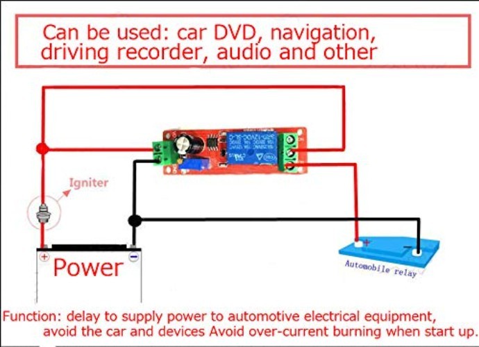 2-Pack 12V NE555 Adjustable Delay Timer Relay - Protects Electrical Systems