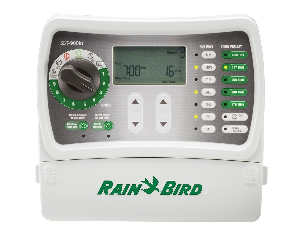 User-Friendly Indoor Sprinkler Controller with Seasonal Adjust & 9-Zone Control