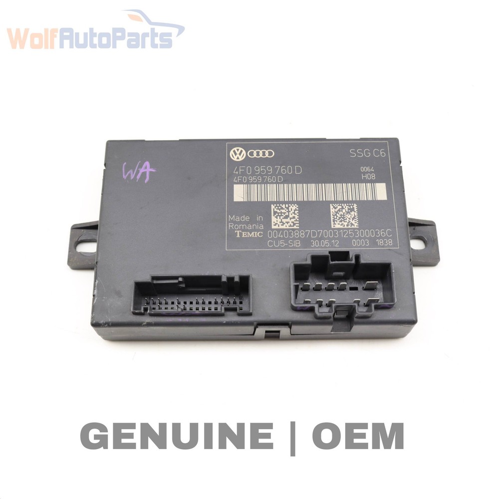 2010-2011 AUDI A6 - Front LEFT SEAT Memory Control Module 4F0959760D