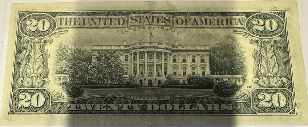 1981 $20 Facial Ink Smear Error Unc