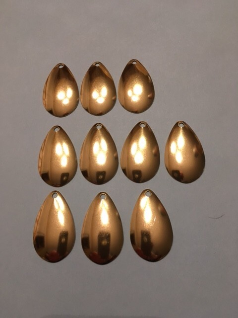 Indiana Spinner Blades #5, Polished Brass 10 pack