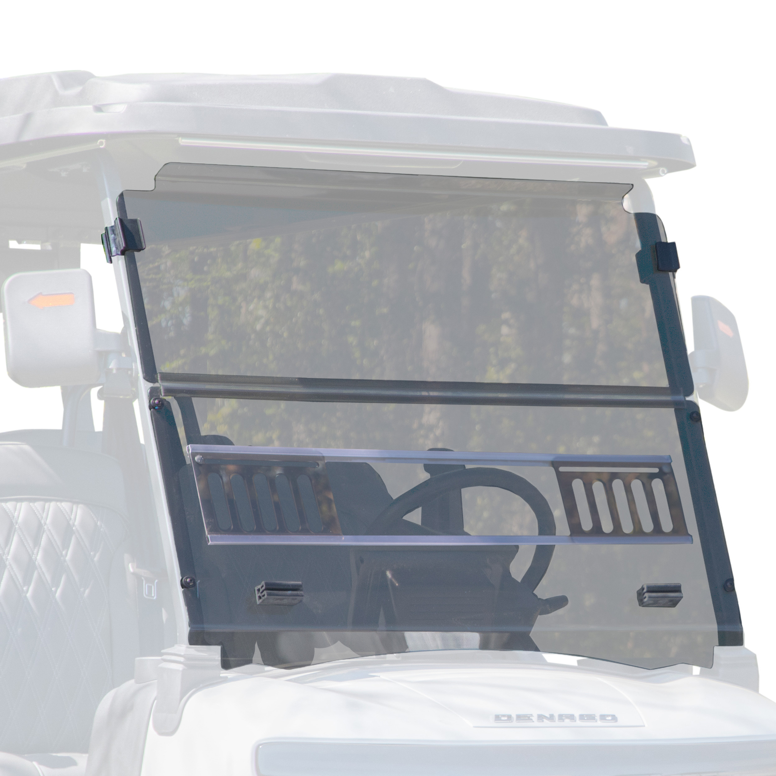 RedDot 1/4" Vented Golf Cart Windshield for Denago EV Rover XL - Tinted