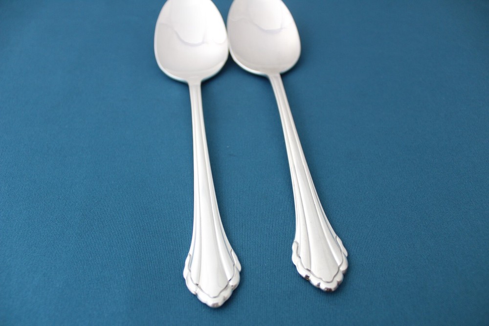 Oneida Community CLARETTE Serving (2pc Set) Tablespoons Silverplate 8 1/4"