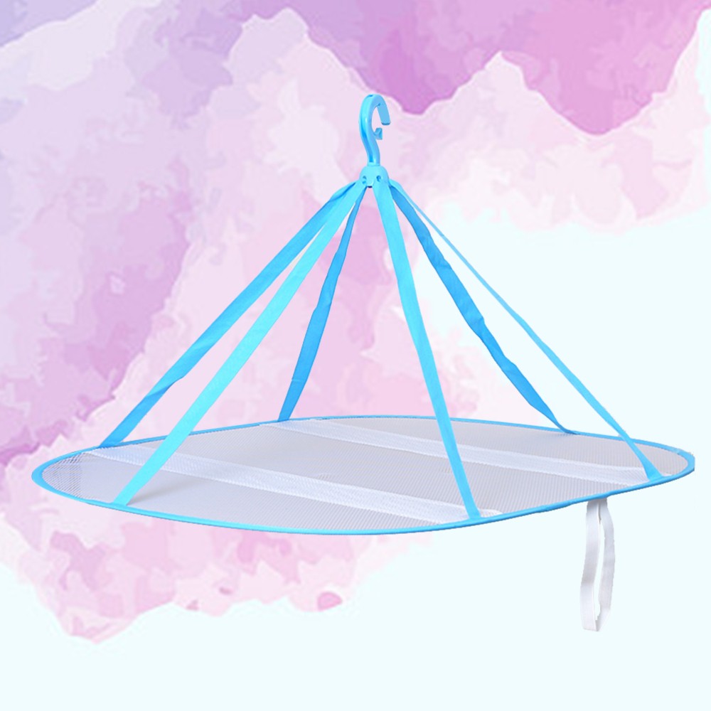 Laundry Basket Foldable Drying Racks Folding for Clothes with Net