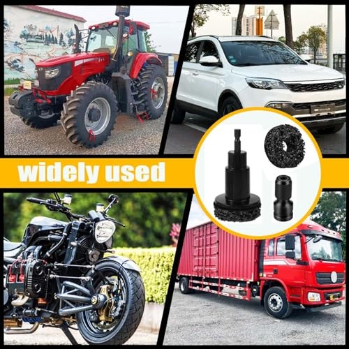 Wheel Hub Cleaning Tool Kit, Used forQuick Rust Removal on Lug Studs and Brake