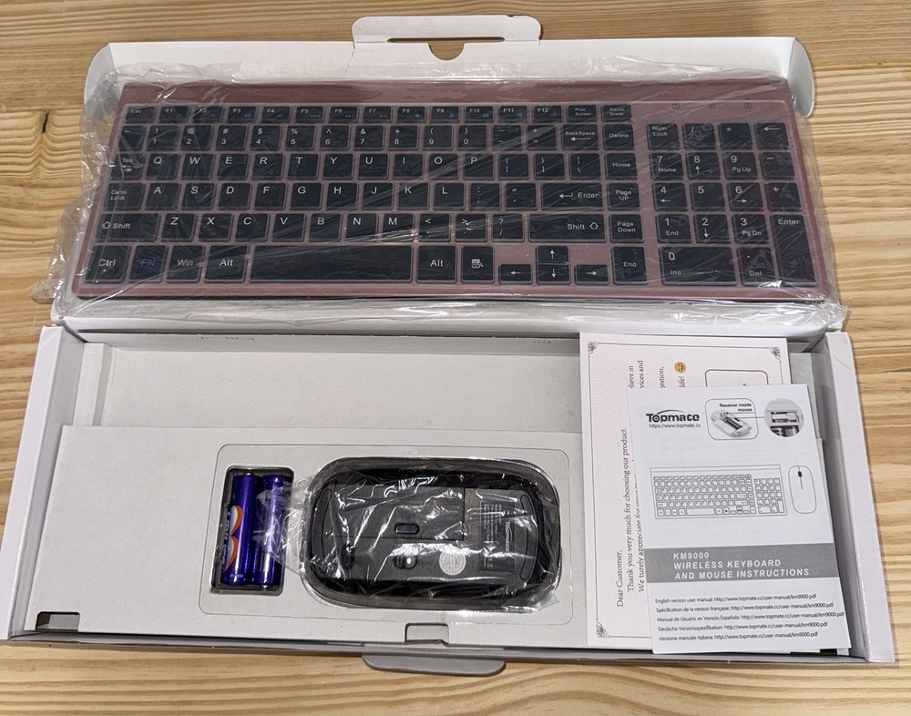 Ultra Silent Wireless Keyboard and Mouse Combo, Slim Compact Keyboard Mouse Set