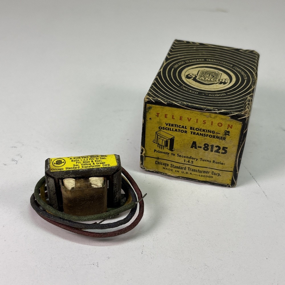 VTG NOS Chicago Standard A-8125 Vertical Blocking Oscillator Transformer