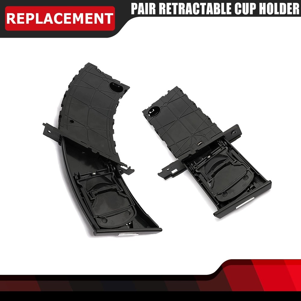 BMW E90 E91 E92 E93 Cup Holder Pair 06-13 Black