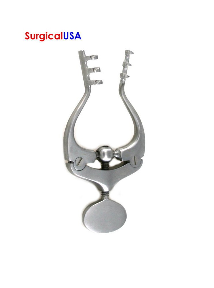 Jansen Retractor Sharp Points 3x3 Prongs with Set Screw Size 4 Inch