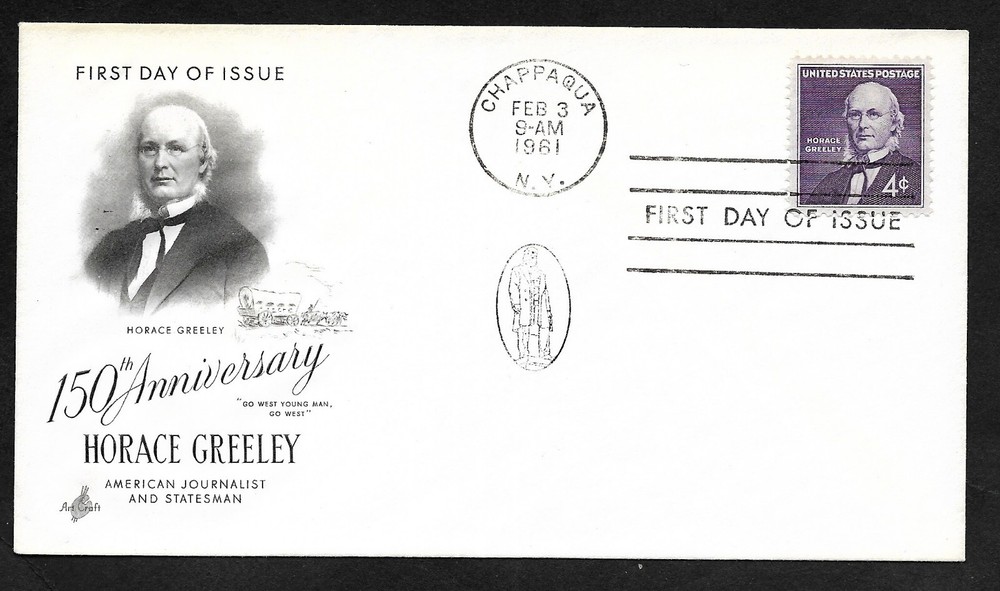 #1177 4c Horace Greeley - ArtCraft FDC