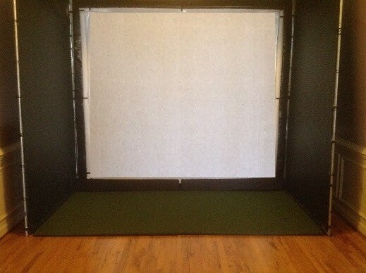 Golf Simulator Cage. POLY SPACER SCREEN. 4 SIDED NET/PADS/PANELS. 3/4"-1" FRAME