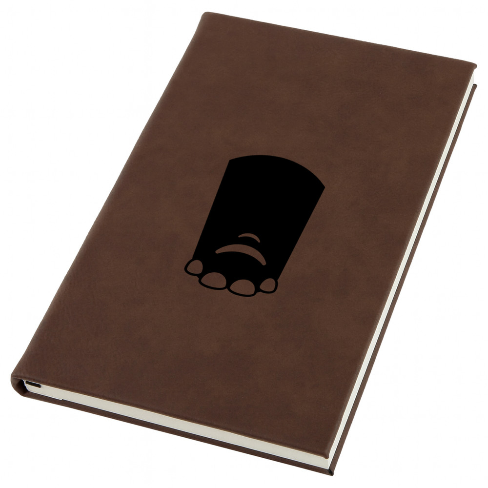 Elephant Foot Engraved Leather Journal, Personal Planner with Lined Pages