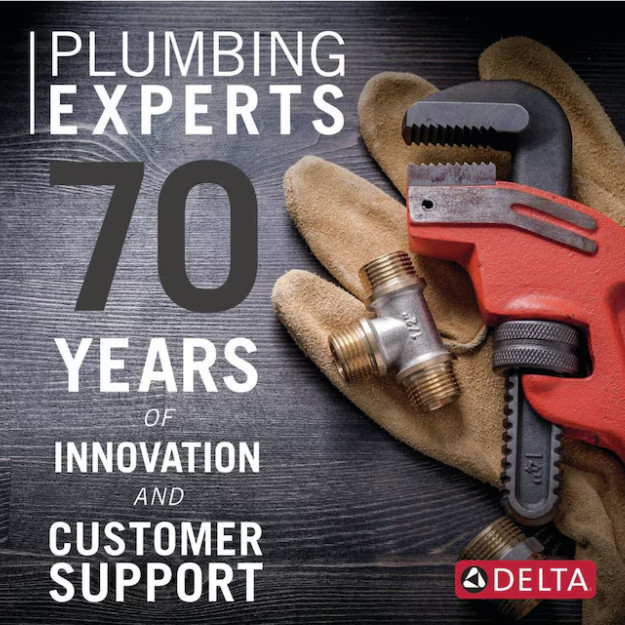 Delta Foundations Single-Handle Kitchen Faucet with Spray - B4410LF - Chrome