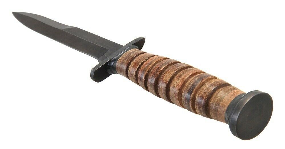 U.S. WWII M3 FIGHTING KNIFE & M6 LEATHER SCABBARD