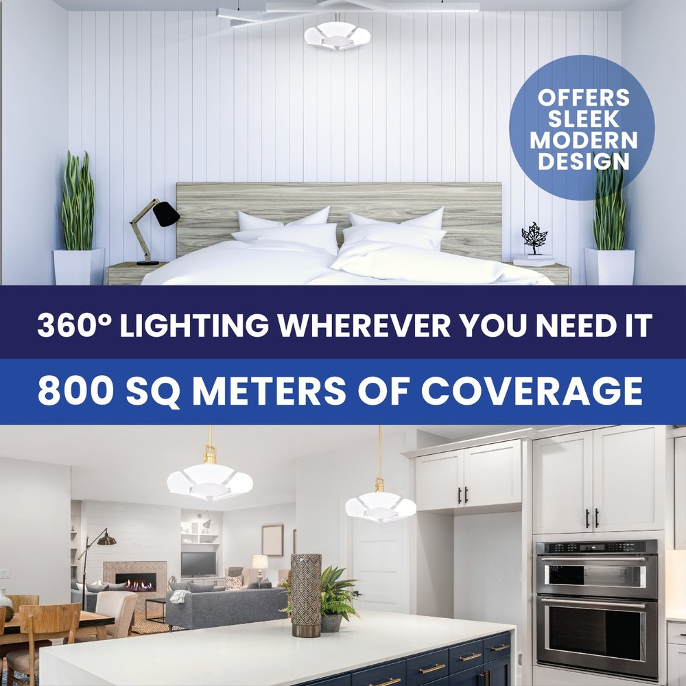 Bell + Howell Bionic Six Panel Adjustable LED Hex Bulb Soft White Ceiling Light