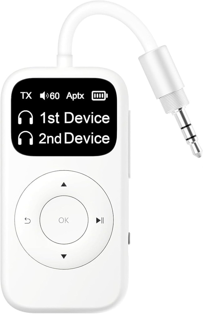 SoundSync Pro Bluetooth Transmitter & Receiver for Airplane 2 BT Devices