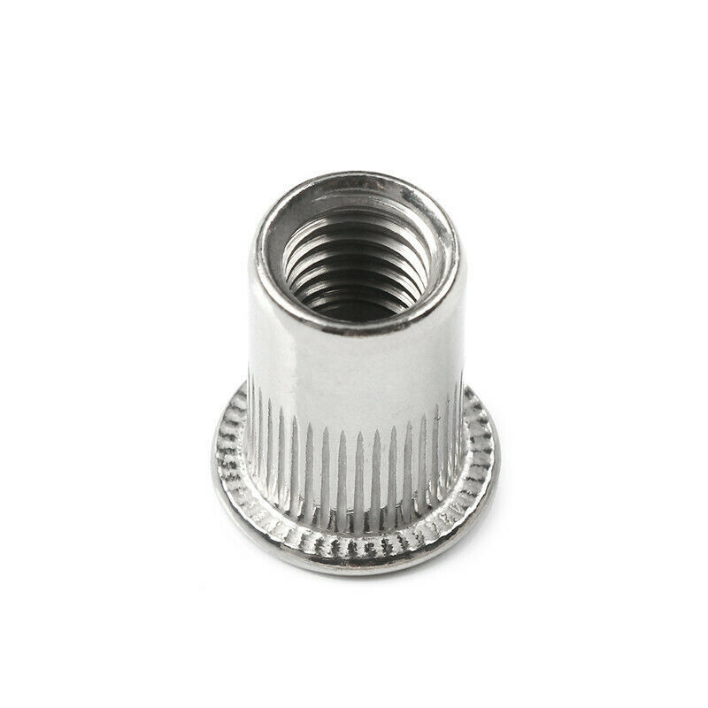 150PCS Rivet Nuts Kit Stainless Steel Flat Head Threaded Insert Nutsert Set US