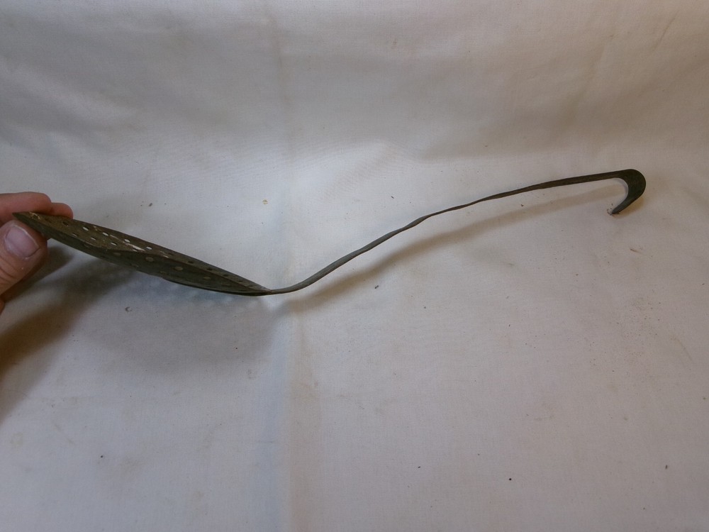 Vintage Rustic Metal Strainer Ladle Skimmer