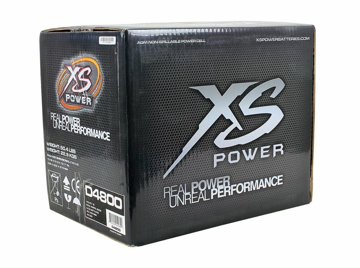 XS Power D4800 3000 Amp 12V Group 48 Power Cell Car Audio Sealed AGM Battery