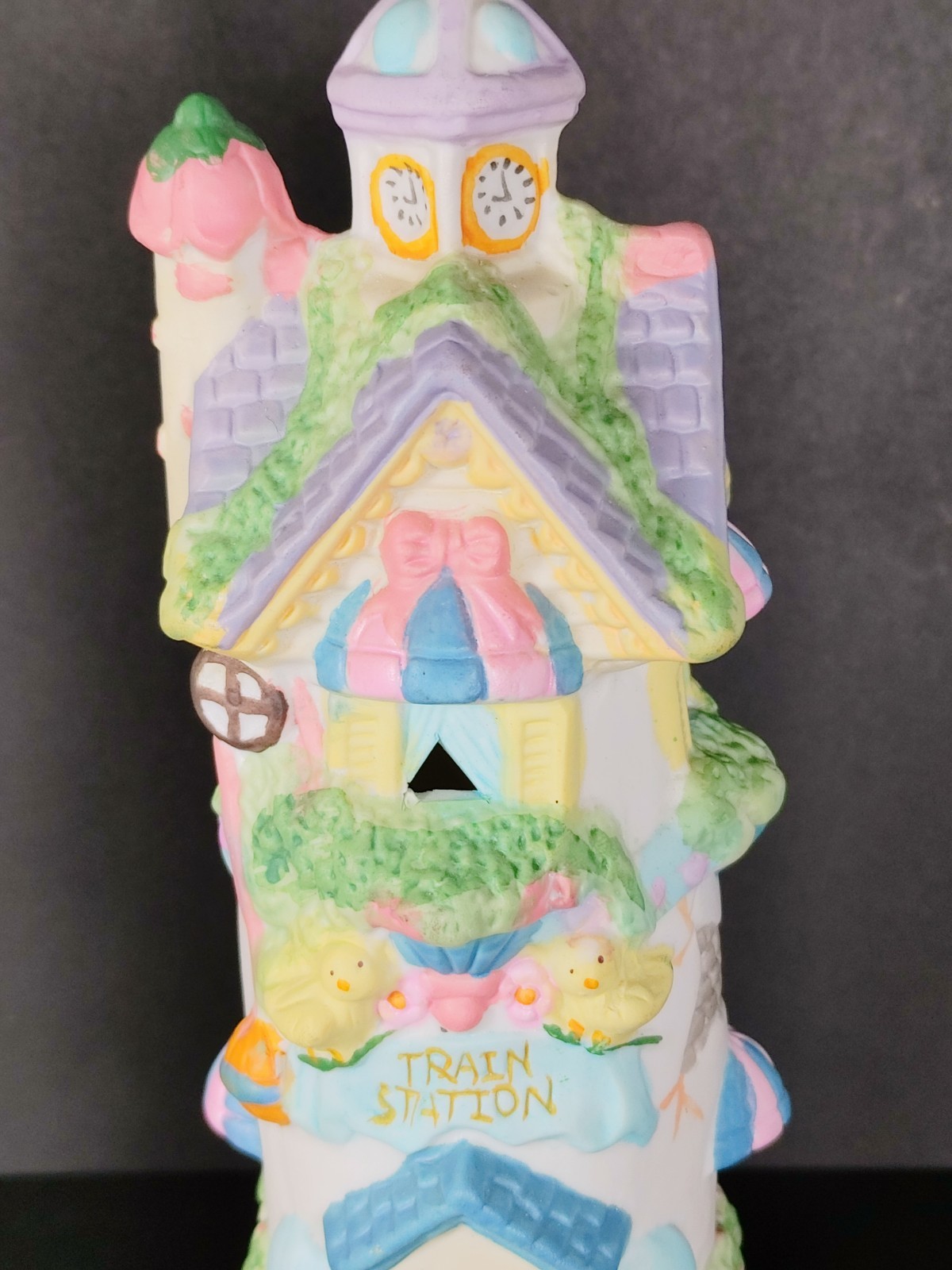 Cottontale Cottages Vintage 1995 Porcelain House Ceramic Train Station Tower