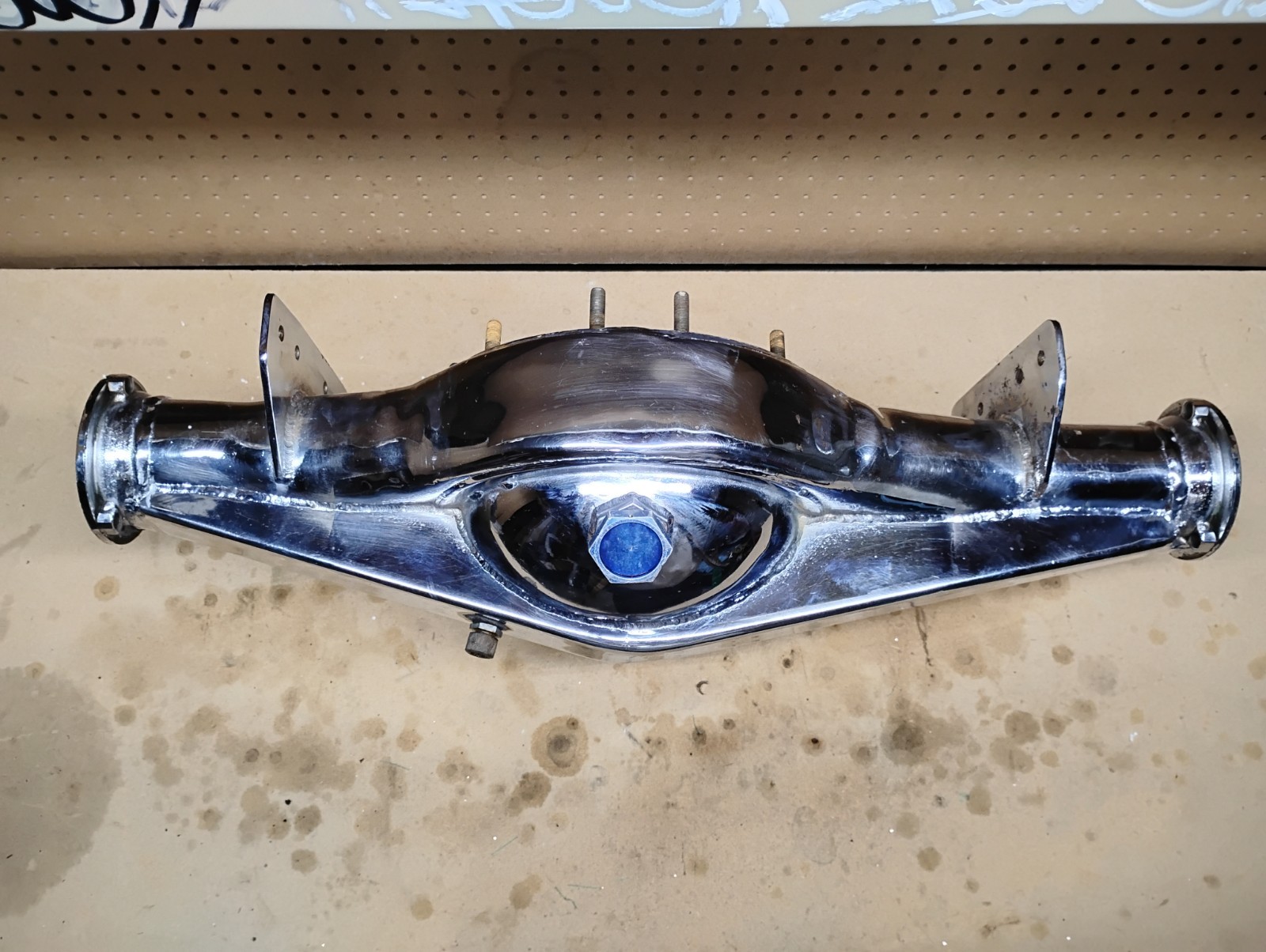 Vintage CHROME 8¾ 8.75 Axle FRONT ENGINE DRAGSTER Slingshot Vtg NHRA GASSER