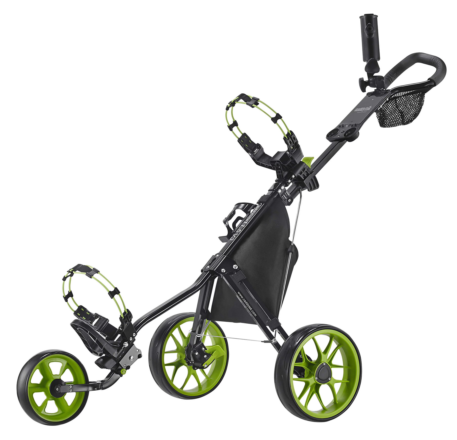 New CaddyTek Golf CaddyLite 11.5 V3 SuperLite Deluxe Push Cart Black/Green