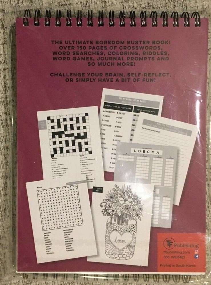 2-Pack Brain Teasers And Activity Books Spiral Bound