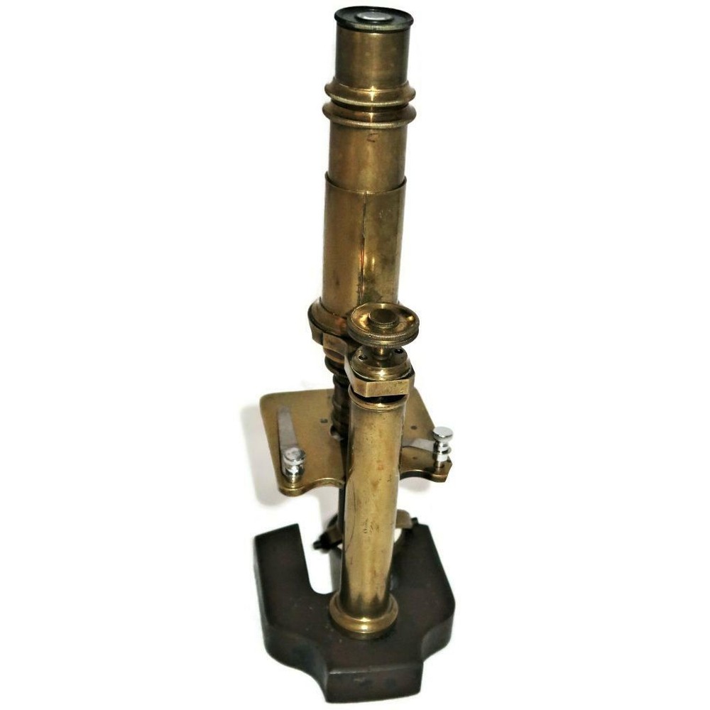 Vintage Constant Verick, Paris, 4121 Brass Monocular Microscope