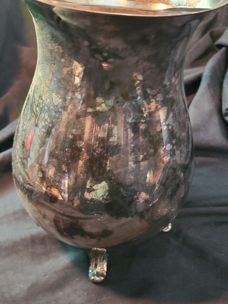 Vintage International Silver Co. footed Water Pitcher Silverplate