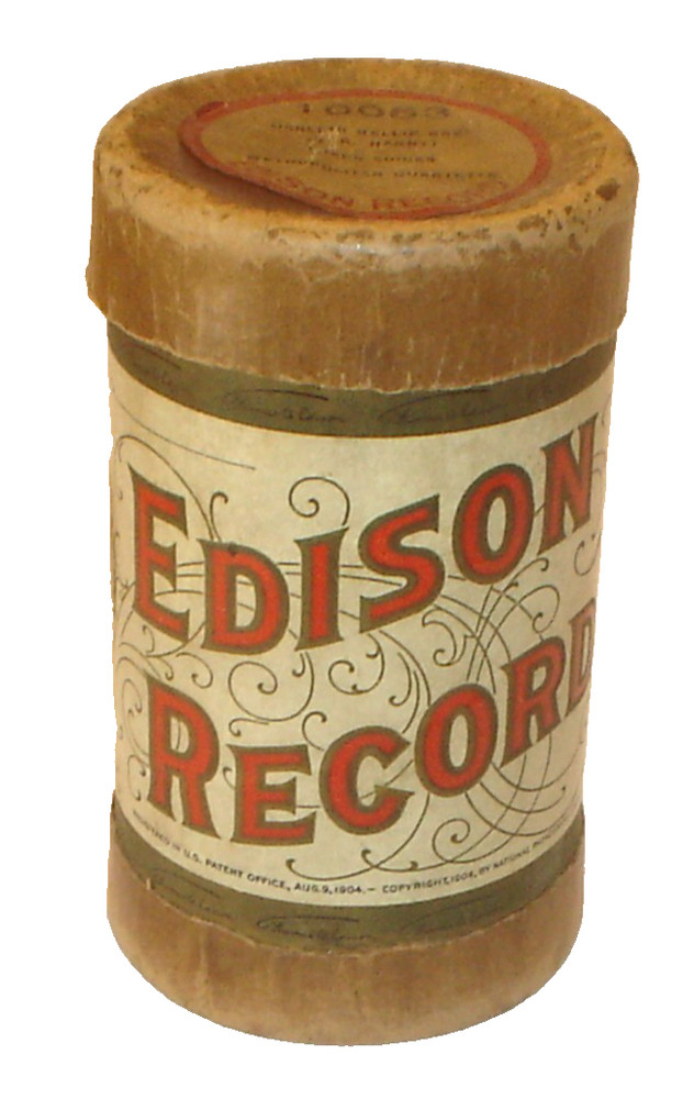 Edison "Empty" Cylinder Record Case #10053 "Darling Nellie Grey" Quartette