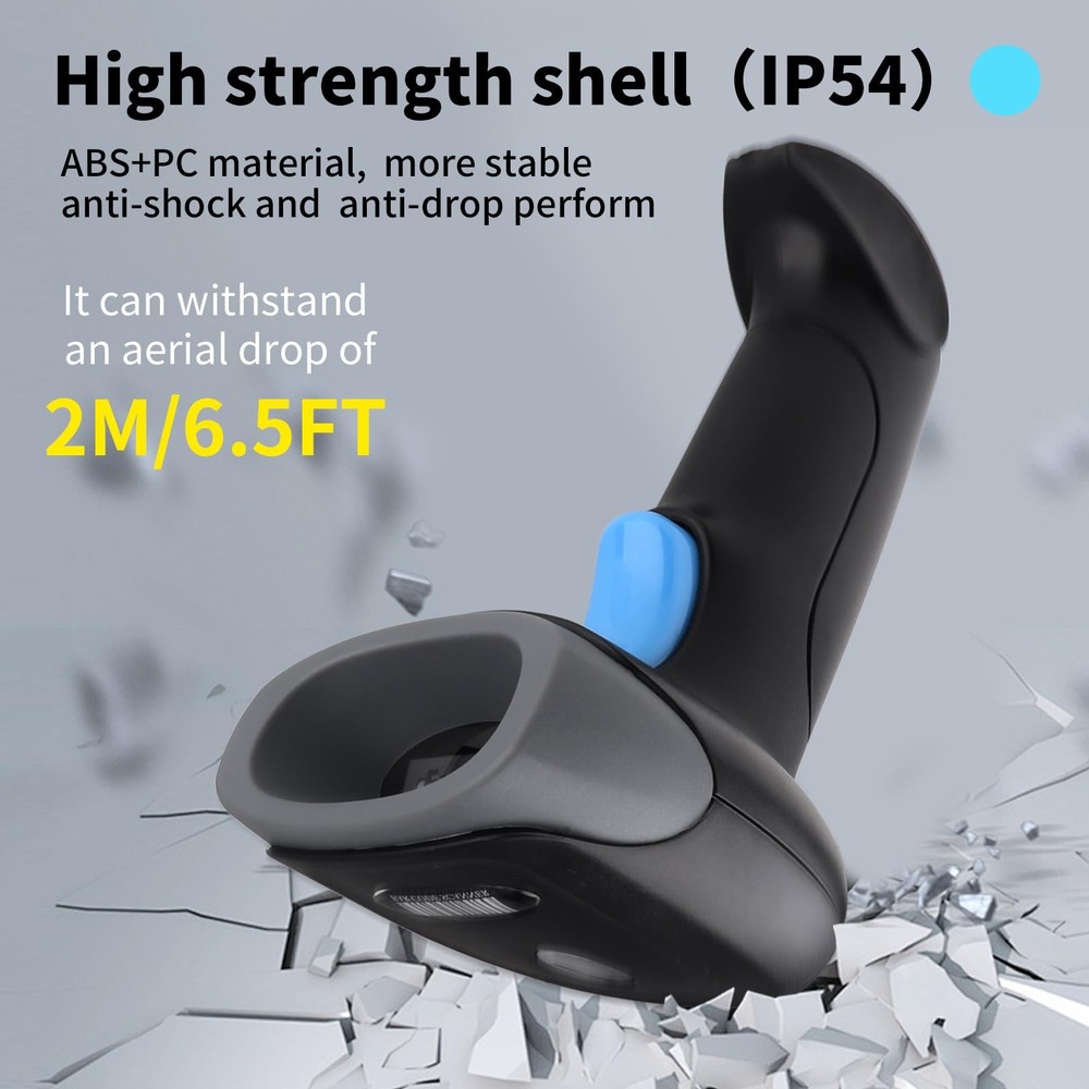 JIAN BOLAND Wireless Barcode Scanner 1D QR Scanner Wireless Handheld Laser Bar C