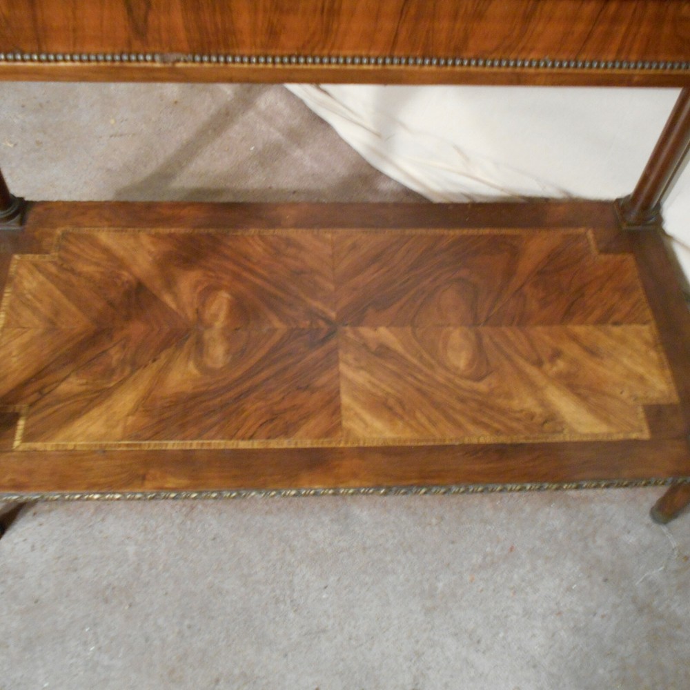 ANTIQUE LOUIS XVI INLAID TWO TIER SIDEBOARD SERVING TABLE
